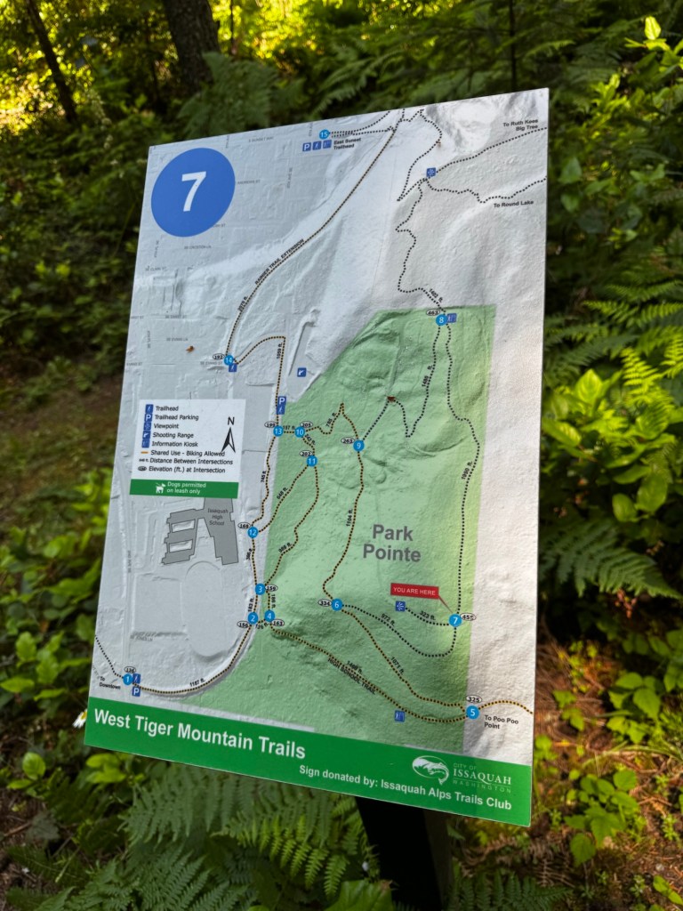 A map of the park pointe trail